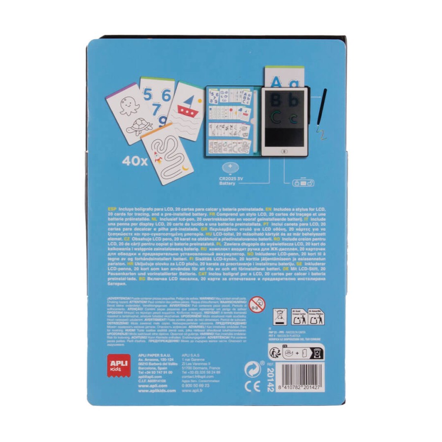 Tablet LCD z 40 szablonami do odrysowywania /  Apli Kids