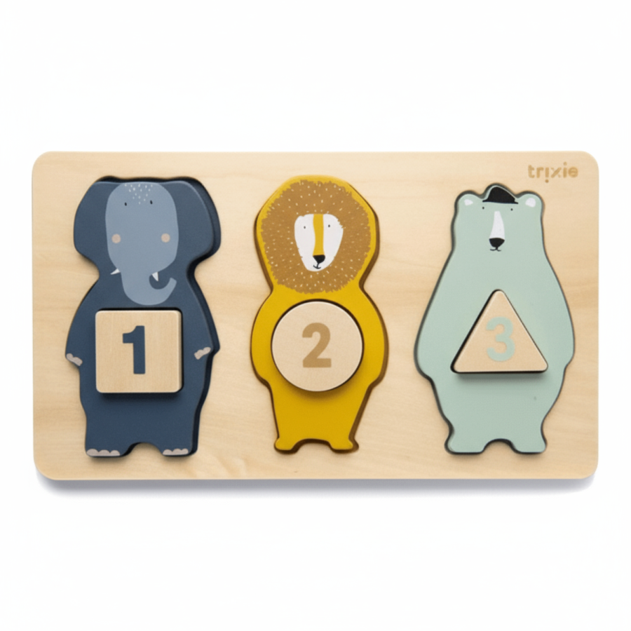 Drewniane puzzle edukacyjne - Nauka Liczenia / Trixie