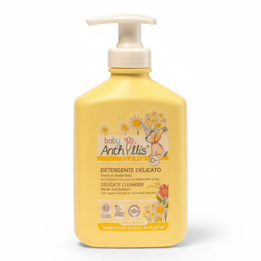 Delikatny płyn do mycia twarzy, rąk i higieny intymnej dla dzieci i niemowląt, 300 ml / Baby Anthyllis