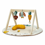 Gimnastyka, mata edukacyjna z drewnianym stojakiem Garden of Adventure / Tiny Love
