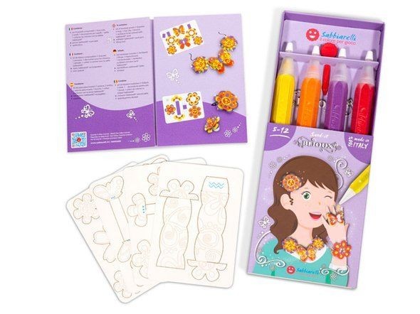 Magiczny Piasek do Kolorowania, Pocket Kit, Biżuteria, 5l+ / Sabbiarelli