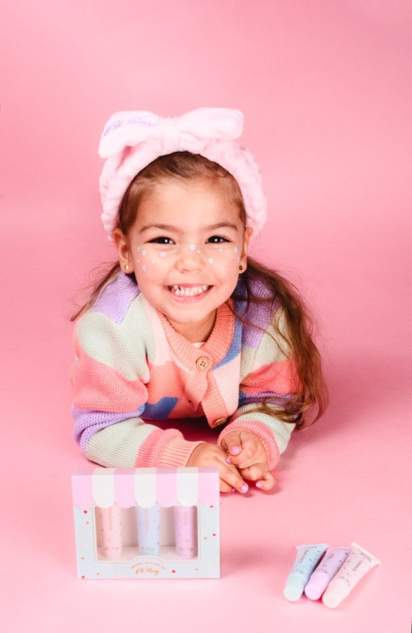 Zestaw 3 naturalnych pomadek nawilżających, błyszczyków / Oh Flossy