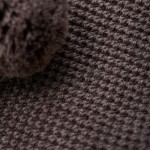 Kominiarka z pomponami - Brown Melange / HUTTEliHUT