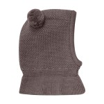 Kominiarka z pomponami - Brown Melange / HUTTEliHUT