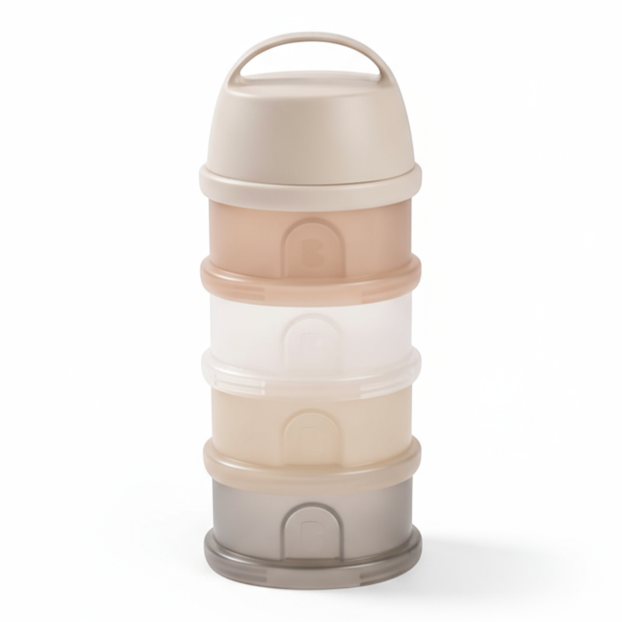 Pojemniki na mleko w proszku 4 komory przeźroczyste - clay / Beaba