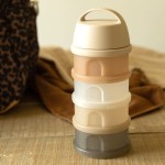 Pojemniki na mleko w proszku 4 komory przeźroczyste - clay / Beaba