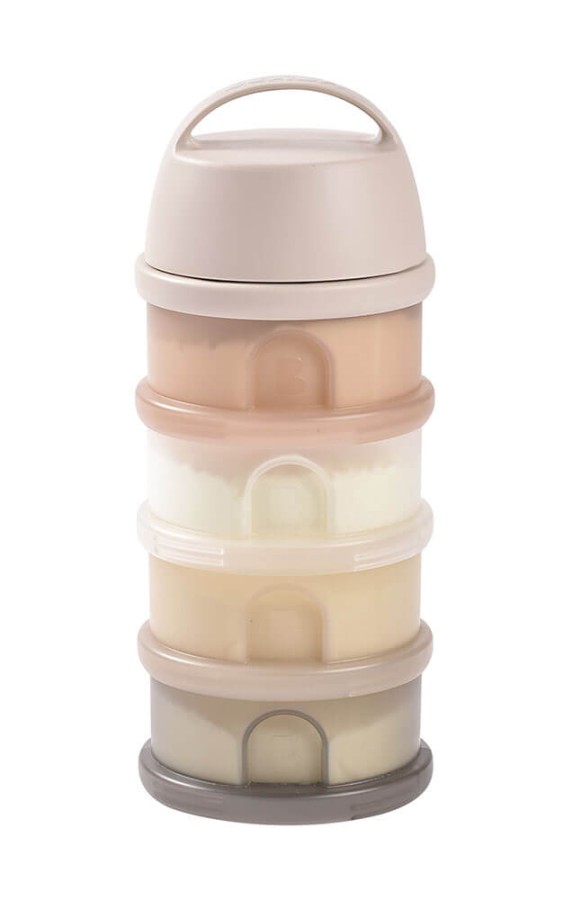 Pojemniki na mleko w proszku 4 komory przeźroczyste - clay / Beaba