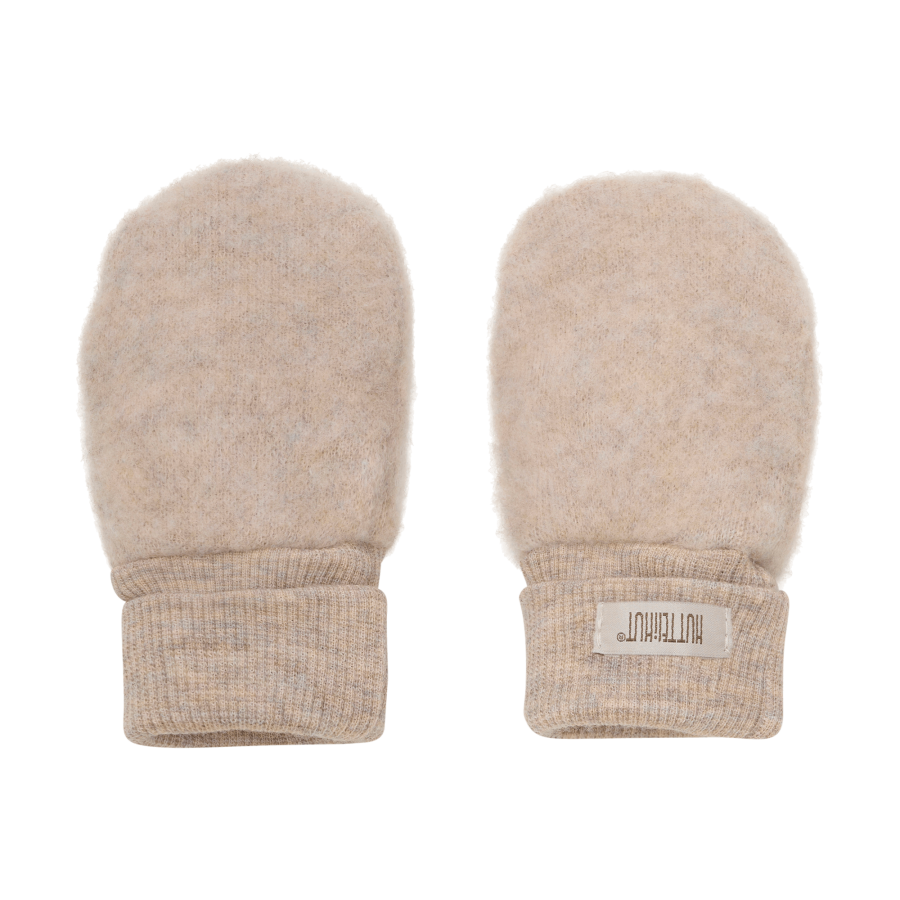 Rękawiczki 100% wełny merino - Camel Melange / HUTTELiHUT