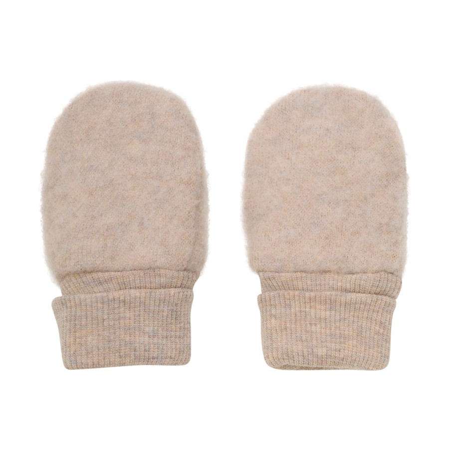 Rękawiczki 100% wełny merino - Camel Melange / HUTTELiHUT