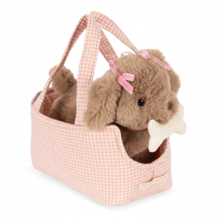 Piesek w torebce - pink check / Konges slojd