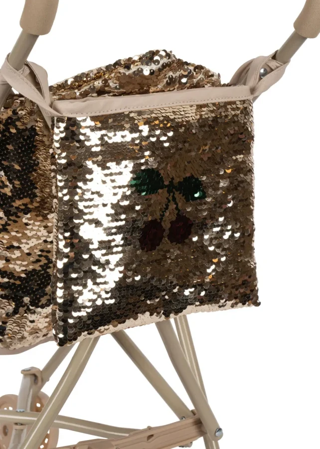 Wózek dla lalek z cekinami - Cherry / Konges slojd