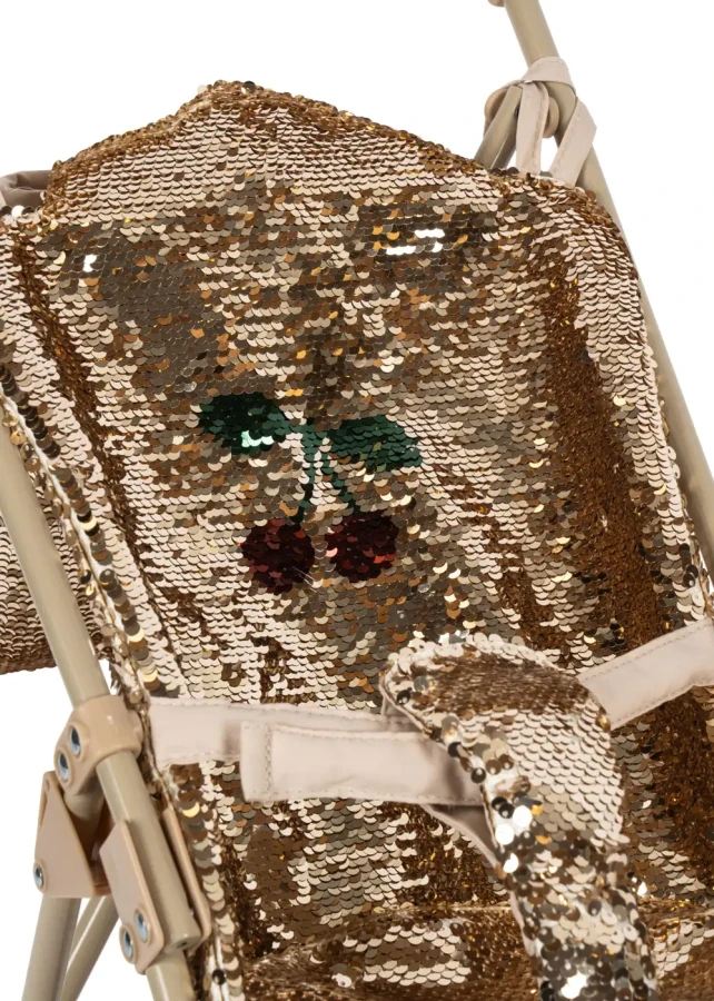 Wózek dla lalek z cekinami - Cherry / Konges slojd