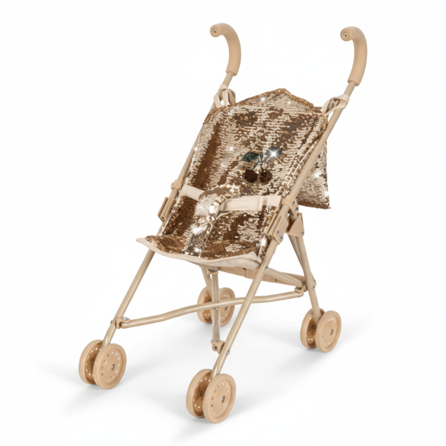 Wózek dla lalek z cekinami - Cherry / Konges slojd