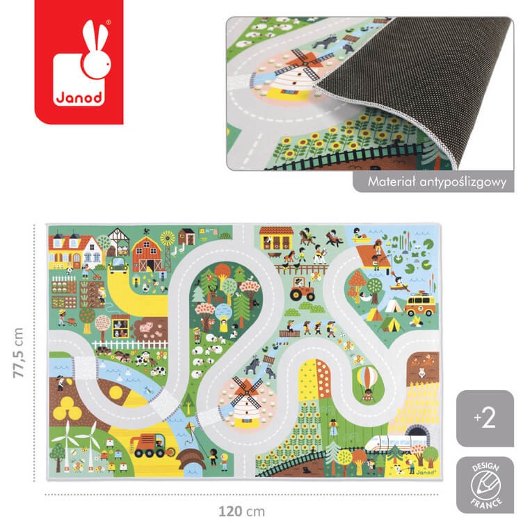 Mata do zabawy z drogą Wieś Cross Roads 2+ / Janod