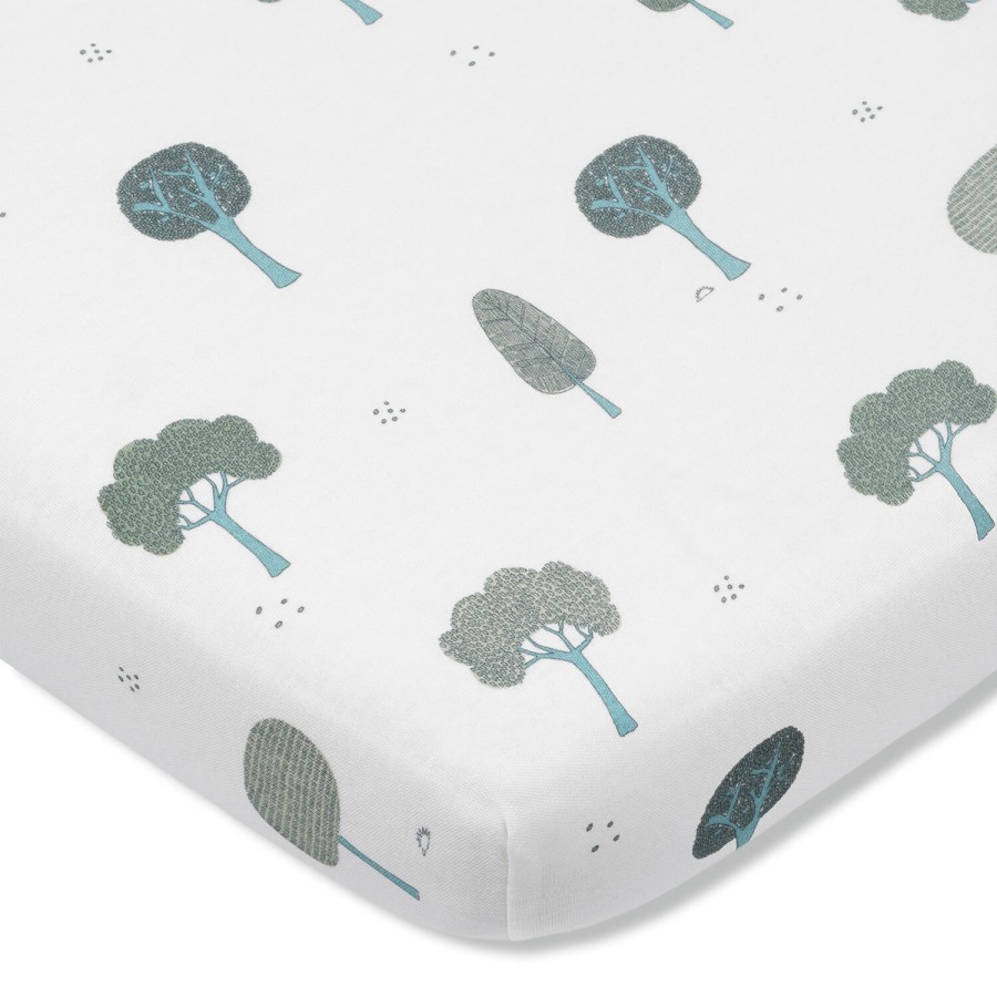 Prześcieradło z gumką do łóżeczka DRZEWA / Pink no More