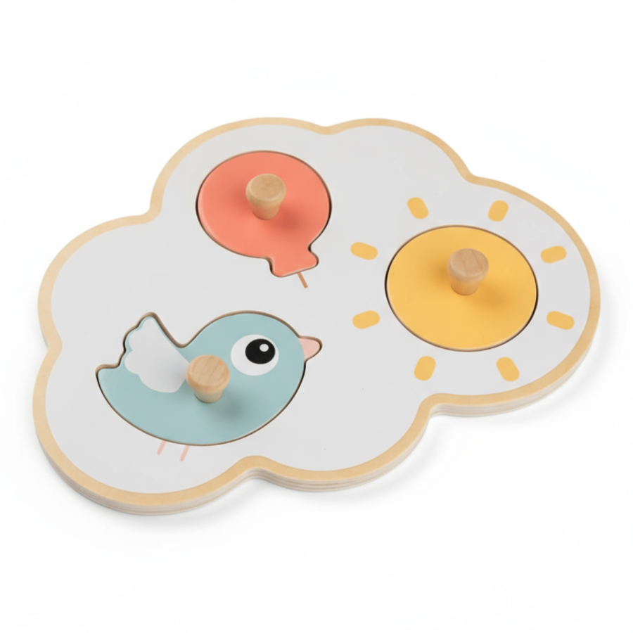 Pierwsze Puzzle z Uchwytami Happy Clouds / Done by Deer