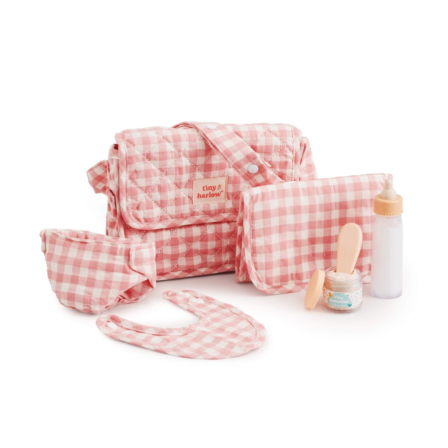 Torba z akcesoriami dla lalek Pink Gingham / Tiny Harlow