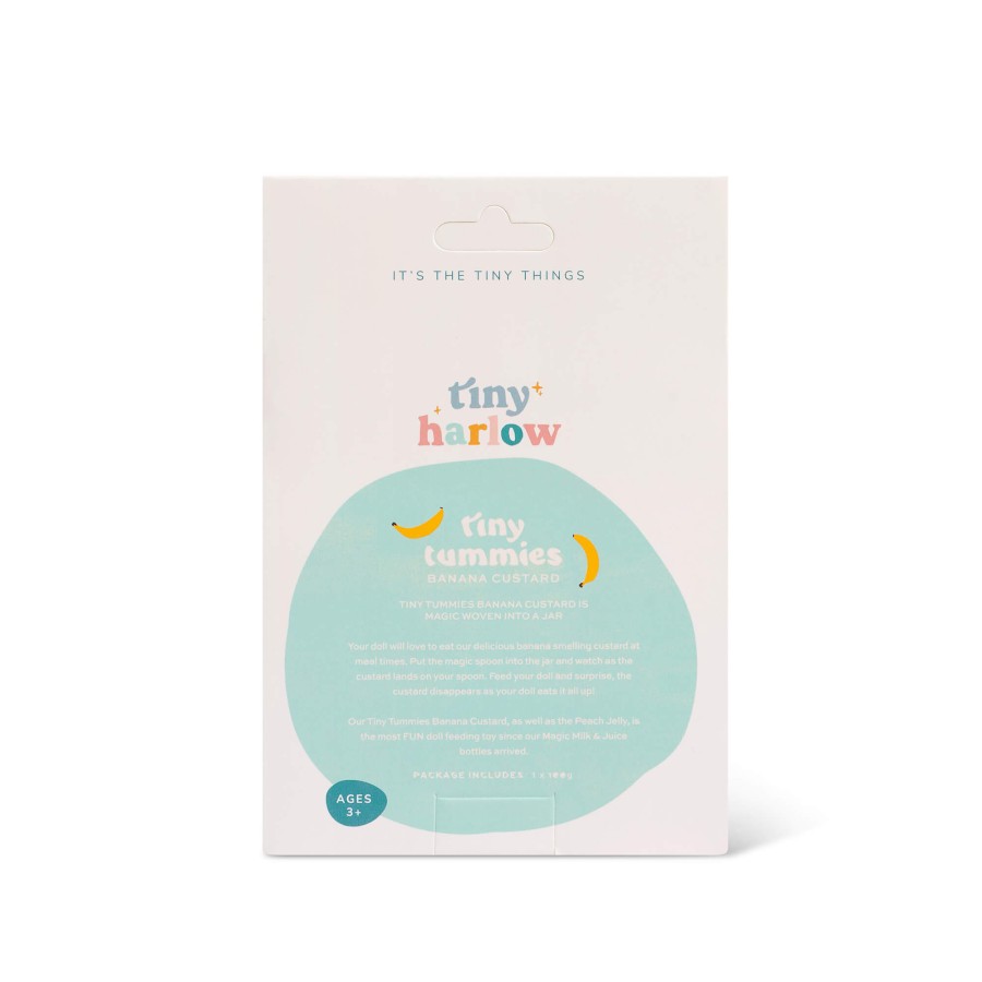 Zestaw Tiny Tummies Słoiczek i Łyżeczka, Banan / Tiny Harlow