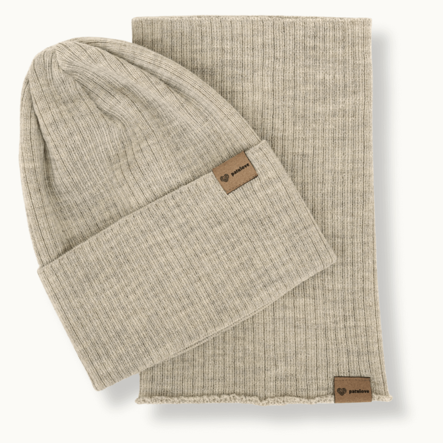 Czapka i komin wełniany OLIVE / Patulove