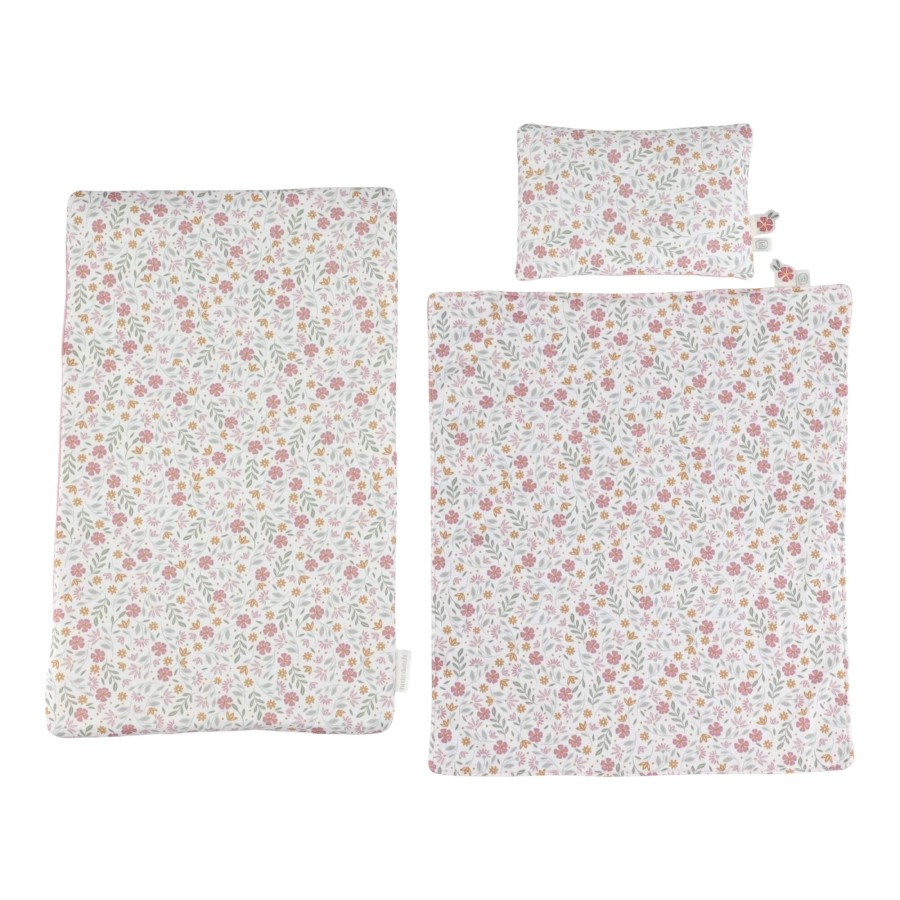 Drewniane łóżeczko dla lalek z pościelą FSC / Little Dutch