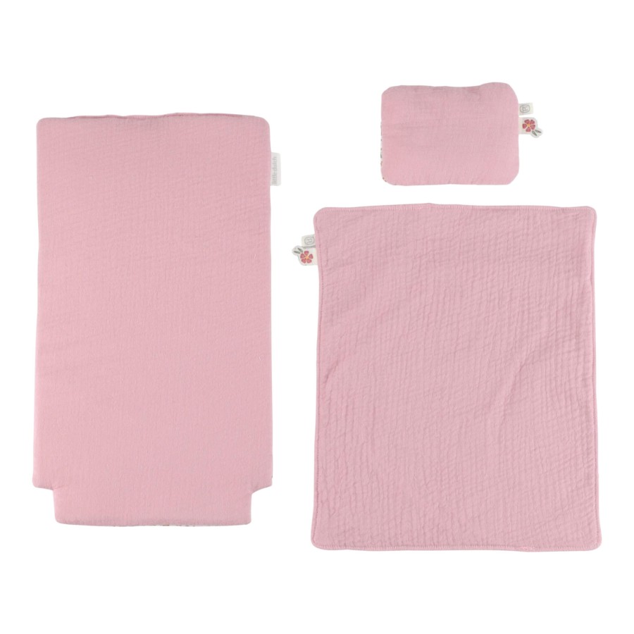 Drewniany wózek dla lalek z pościelą FSC / Little Dutch