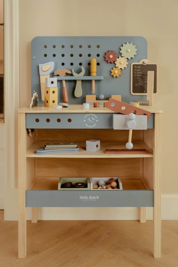 Drewniany warsztat z narzędziami FSC / Little Dutch