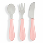 Sztućce ze stali nierdzewnej 12 m+ Old Pink / Beaba