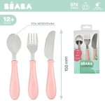 Sztućce ze stali nierdzewnej 12 m+ Old Pink / Beaba