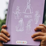 Tablet graficzny z szablonami do rysowania KIDYDRAW-MINI - princess / Kidywolf