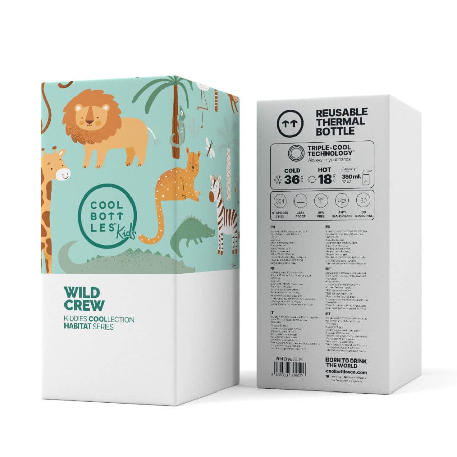 Butelka termiczna Kiddies - Wild Crew, 350 ml / Cool Bottles
