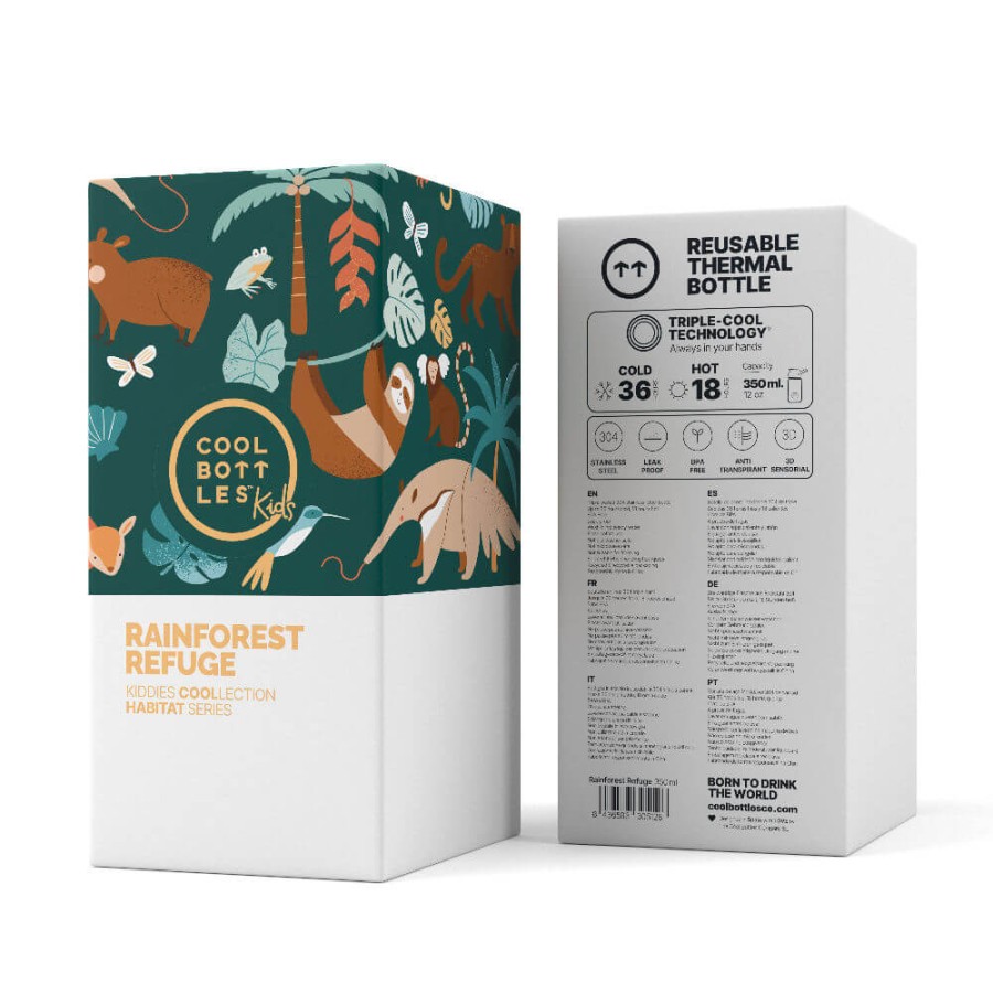 Butelka termiczna Kiddies - Rainforest Refuge, 350 ml / Cool Bottles