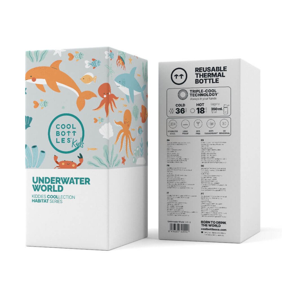 Butelka termiczna Kiddies - Underwater World, 350 ml / Cool Bottles