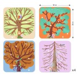 Zestaw artystyczny filcowe wyklejanki DRZEWA / Djeco