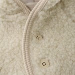 Kurtka 100% wełny merino Teddy - Cement / HUTTEliHUT