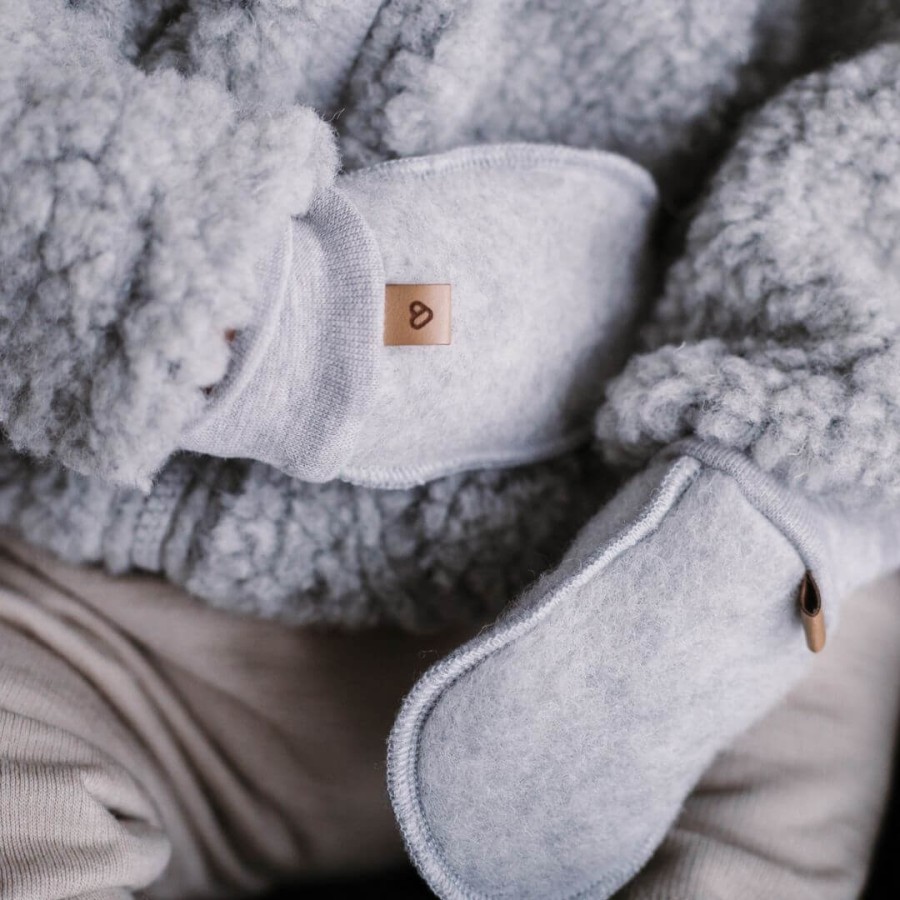 Rękawiczki dziecięce wełniane Sierra - brown / Zaffiro