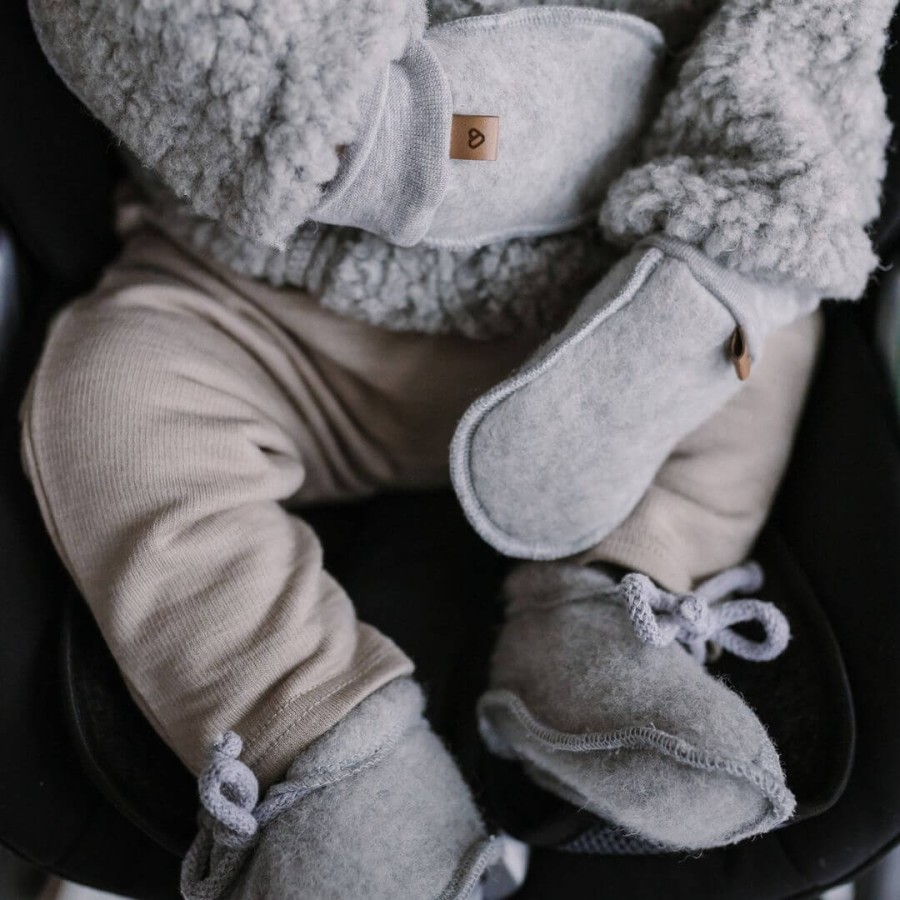 Rękawiczki dziecięce wełniane Sierra - grey / Zaffiro