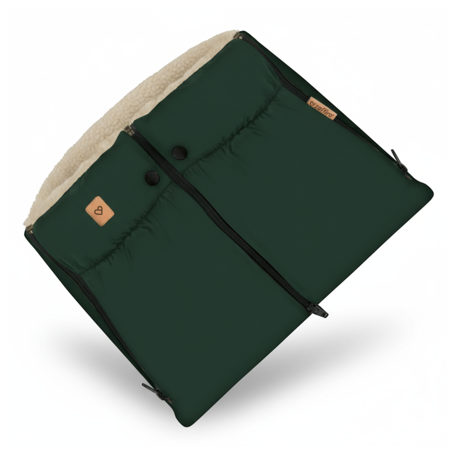Mufka dwuczęściowa do wózka Nordico - bottle green / Zaffiro