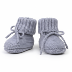 Buciki niechodki z wełny merino 100% - szare Drizzle / Lodger