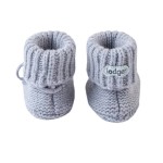 Buciki niechodki z wełny merino 100% - szare Drizzle / Lodger