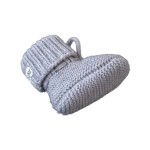 Buciki niechodki z wełny merino 100% - szare Drizzle / Lodger