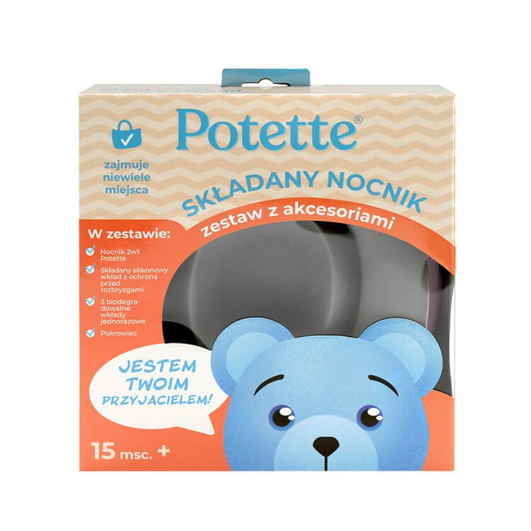 Zestaw wielofunkcyjny - nocnik z akcesoriami, różowo-biały / Potette Plus