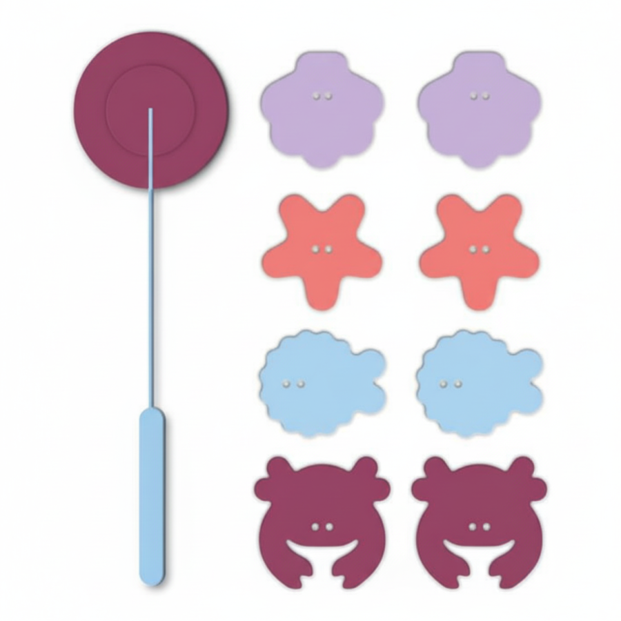 Zestaw piankowych naklejek do kąpieli z wędką - Seaside / QUUT