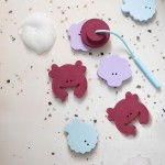 Zestaw piankowych naklejek do kąpieli z wędką - Seaside / QUUT