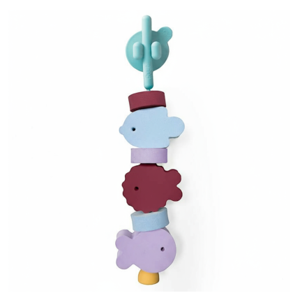 Klocki piankowe do nawlekania do kąpieli Beedi - Fish Burgundy / QUUT