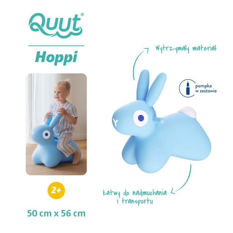 Skoczek Hoppi Bunny - Blue / QUUT