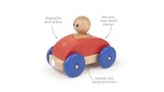 Drewniane klocki magnetyczne BABY & TODDLER Magnetic Racer Poppy/Blue / TEGU