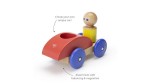 Drewniane klocki magnetyczne BABY & TODDLER Magnetic Racer Poppy/Blue / TEGU