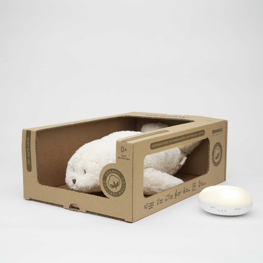 Moonie Organic - szumiąca foka z lampką - POLAR