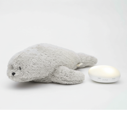 Moonie Organic - szumiąca foka z lampką - GREY
