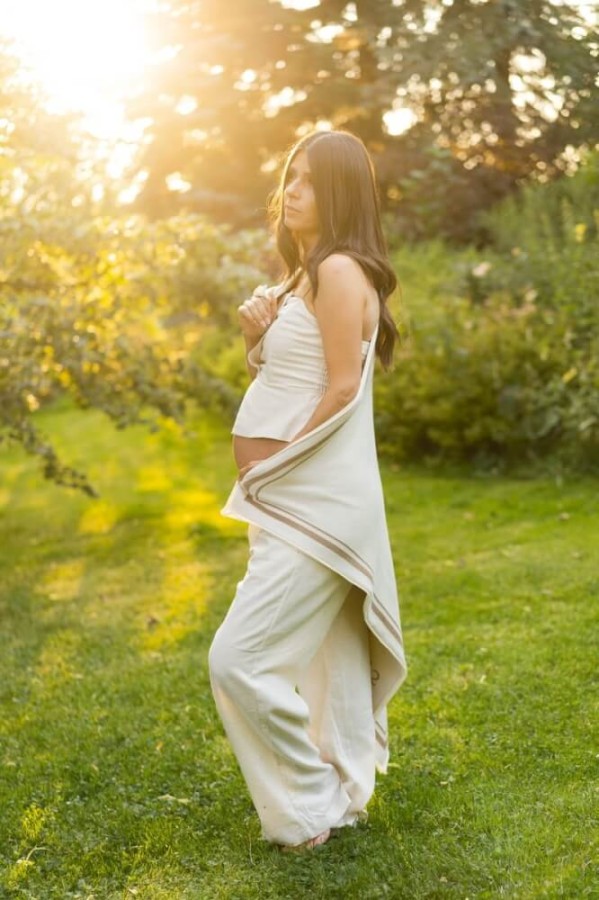 Bambusowo-bawełniany kocyk do zdjęć - oh baby Oat Teddy Bear / Mommy Planner